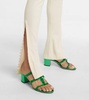 Meteorite embellished PVC mules