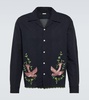 Rosefinch embroidered linen shirt