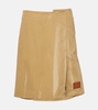 Cotton twill wrap skirt