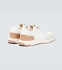 Leather-trimmed sneakers