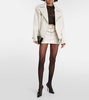 Croc-effect leather jacket