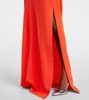 Chain-detail cady gown