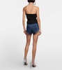 Chain-link embellished halter top
