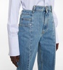 Décortiqué high-rise wide-leg jeans