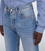 Mid-rise straight jeans