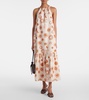 Ibiza printed linen and cotton maxi dress