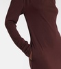 Gathered crêpe jersey gown