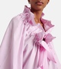 Iconic bow-detail ruffled cotton blouse