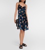 Floral velvet minidress