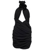 Cutout silk-blend minidress