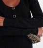 Cable-knit wool cardigan