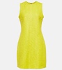 Intrecciato leather minidress