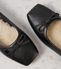 Monili bow-detail leather ballet flats