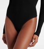 Ribbed-knit turtleneck bodysuit