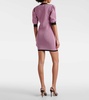 Pinstriped knit minidress