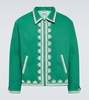 Ripple embroidered cotton jacket