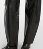 Luna high-rise leather-blend barrel-leg jeans