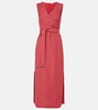 Gathered midi dress