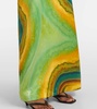 Iris printed strapless maxi dress