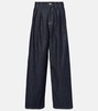 High-rise wide-leg pants