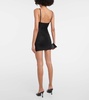Laminated jersey minidress