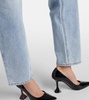 Crystal-embellished straight jeans