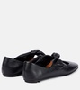 Bow-detail leather ballet flats
