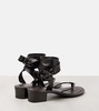 Cord leather thong sandals