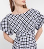 Houndstooth tweed midi dress