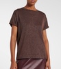 Cashmere and silk-blend lamé top