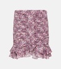 Milendi ruffled silk-blend miniskirt