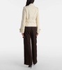 Cropped gabardine trench coat