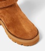 Teddi 20 shearling-trimmed suede boots