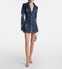 Embellished denim blazer dress