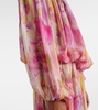 Floral off-shoulder georgette gown