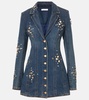 Embellished denim blazer dress