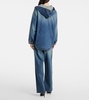 Hooded denim shirt
