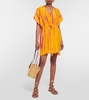 Tie-dyed silk kaftan
