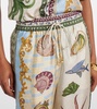 Bath House printed silk wide-leg pants