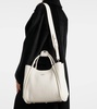 Marine Small leather tote bag