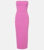 Strapless midi dress