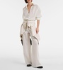 Saletta pinstripe cotton and silk shirt