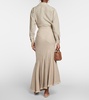 Mermaid linen maxi skirt