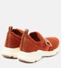 Kate leather-trimmed slip-on sneakers 