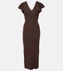 Trey ruffled ribbed-knit gown
