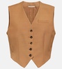 Cropped wool waistcoat 