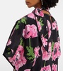 Floral printed silk maxi dress