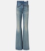 Faded high-rise bootcut jeans