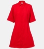 Virgin wool canvas shirt dress