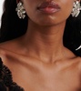 Flower crystal-embellished earrings